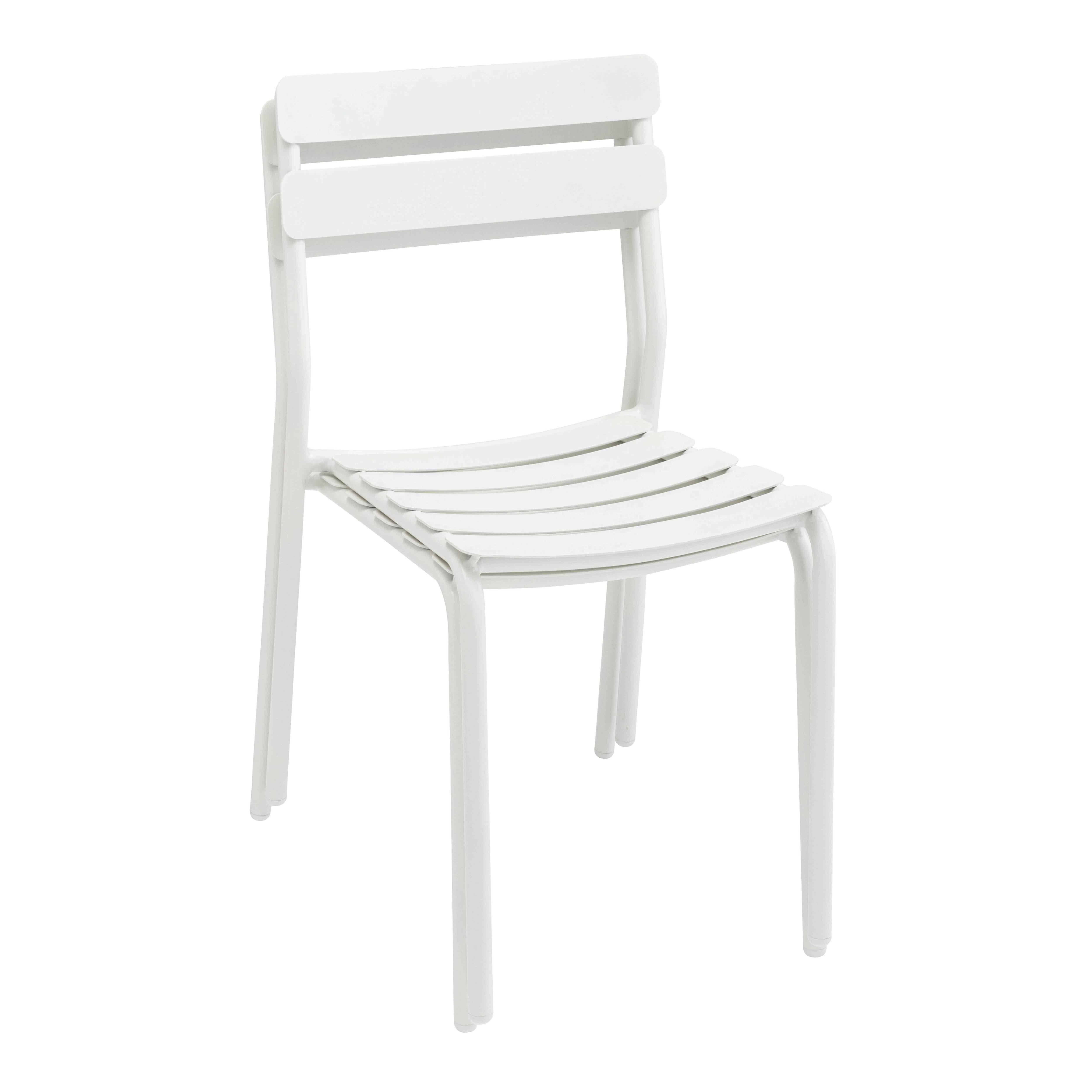 Oviala - Ensemble table de terrasse 70cm et 4 chaises blanc Almada - Oviala - Imagen 6