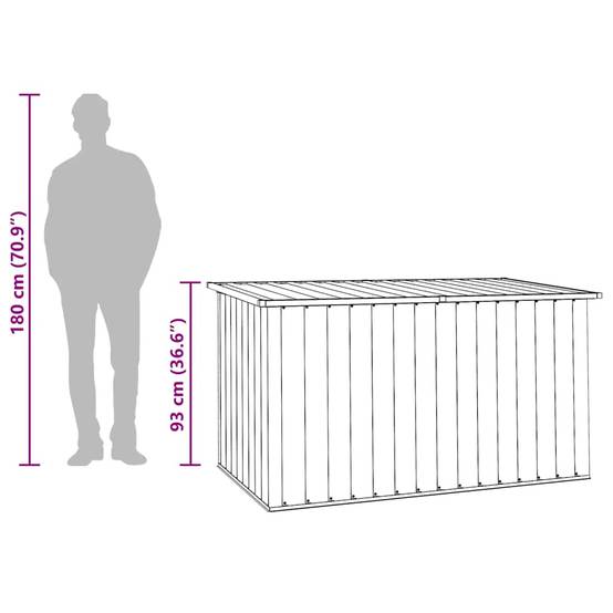 Coffre de Rangement XXXL Acier Galvanisé Très Grande Capacité pour Jardin Vert 171x99x93 cm – ComfortXL Outdoor Living - Image 6