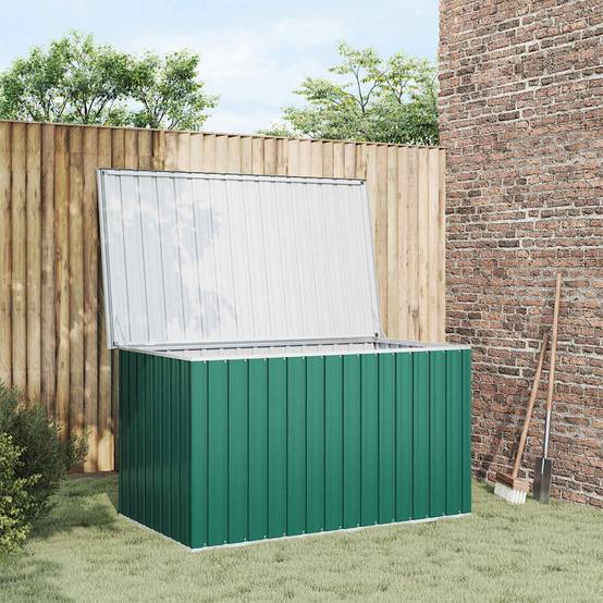 Coffre de Rangement XXXL Acier Galvanisé Très Grande Capacité pour Jardin Vert 171x99x93 cm – ComfortXL Outdoor Living - Image 1