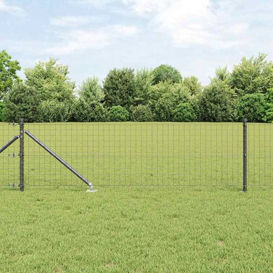 Poteau de clôture acier gris 120 x 3.2 cm, Poids :26.2kg - PANGIVO - Image 1