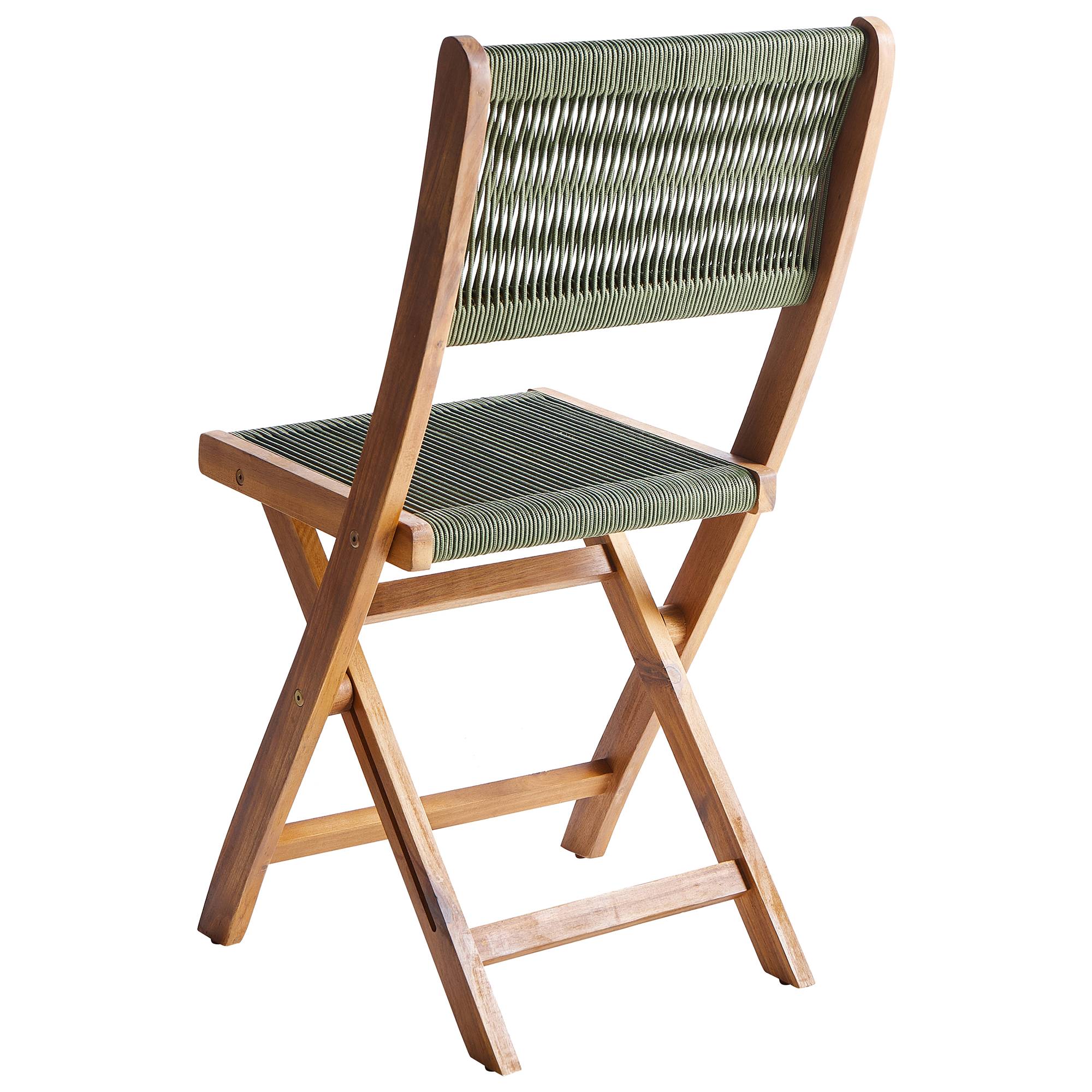 Beliani - Chaise de jardin Acacia Vert PROSSEDI - 42x50x84- Beliani - Image 6