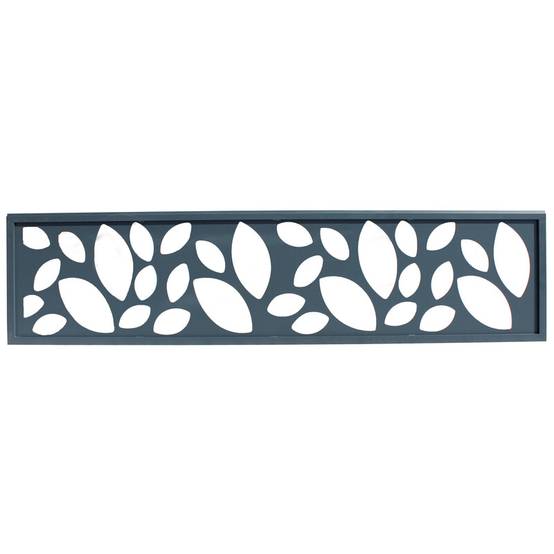 PANNEAU ALU DECOR FEUILLES L 176cm / l 42,8cm pour clôture LARKO - Coloris - Gris anthracite RAL 7016, Largeur - 42,8cm, Longueur - 176cm