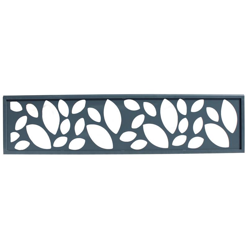 PANNEAU ALU DECOR FEUILLES L 176cm / l 42,8cm pour clôture LARKO - Coloris - Gris anthracite RAL 7016, Largeur - 42,8cm, Longueur - 176cm