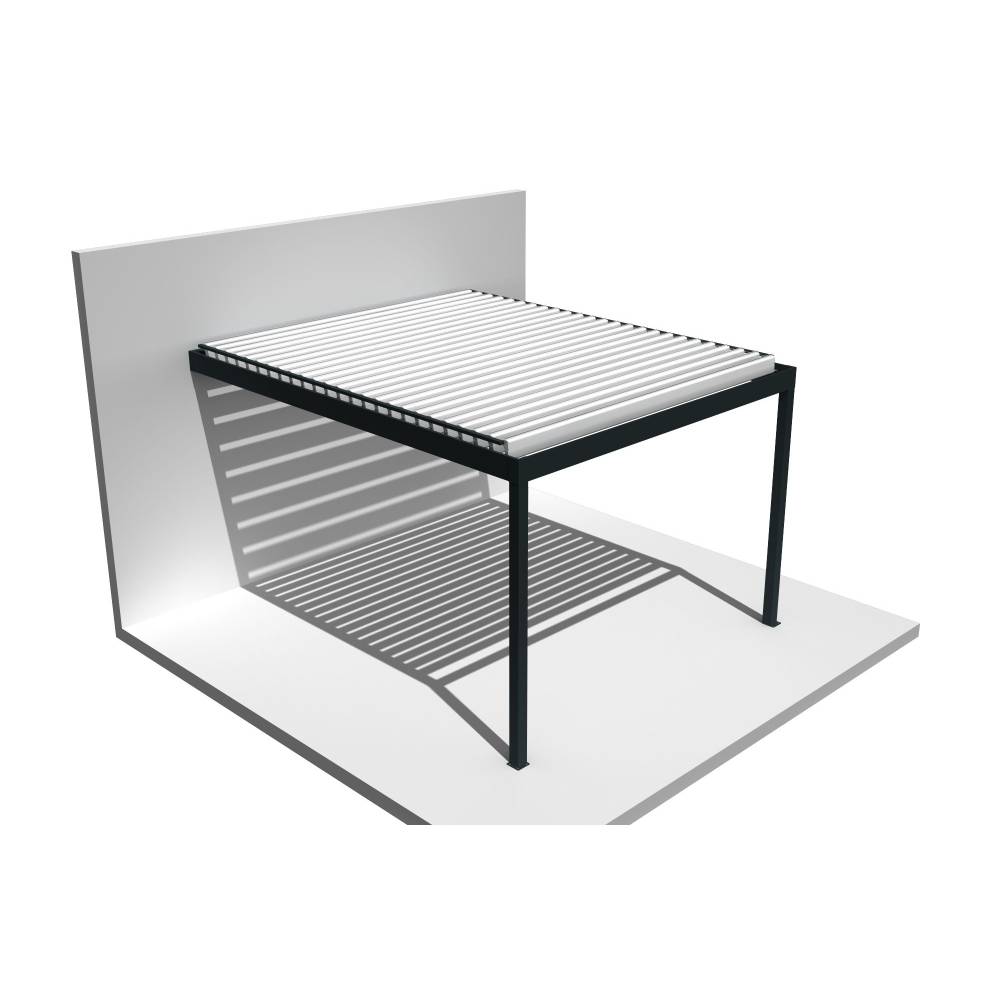 Pergola Bioclimatique AVANOA 3,50x3,038 M Vérin à Télécommande (Gris anthracite / Blanc) - Alia Productions - Imagen 3