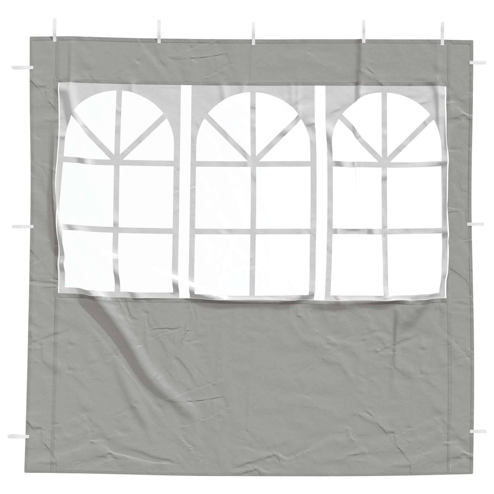 Mur de tente de fête PE et acier gris clair 200 x 195 cm, Poids:0.73kg - PANGIVO - Image 3