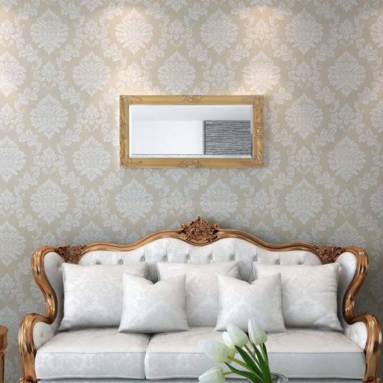 Maison Chic - Miroir mural style baroque 100x50 cm Doré Maison Chic - Image 1