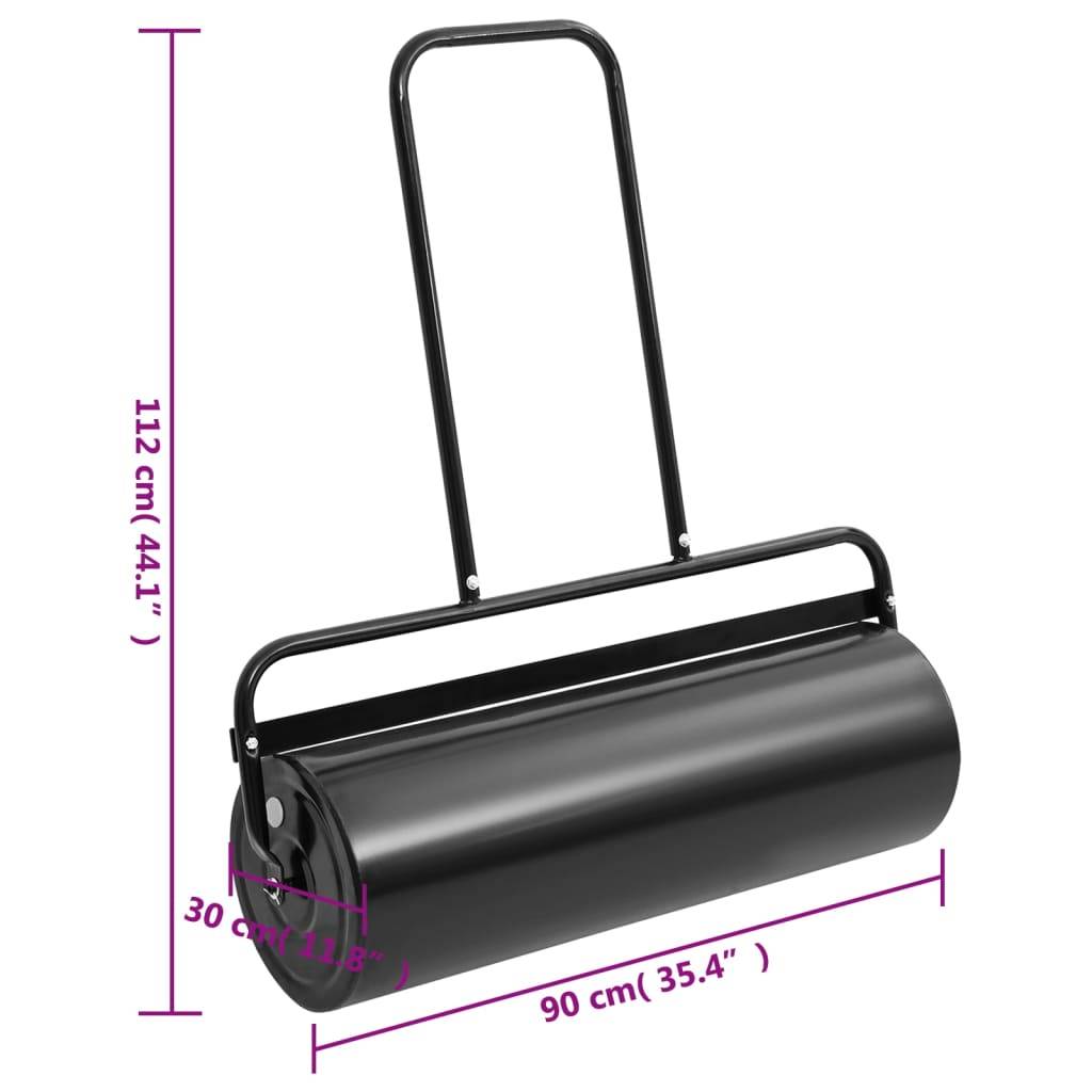 Vidaxl - Rouleau à gazon à pousser de jardin noir 63 L fer et acier vidaXL 154467 - Image 3