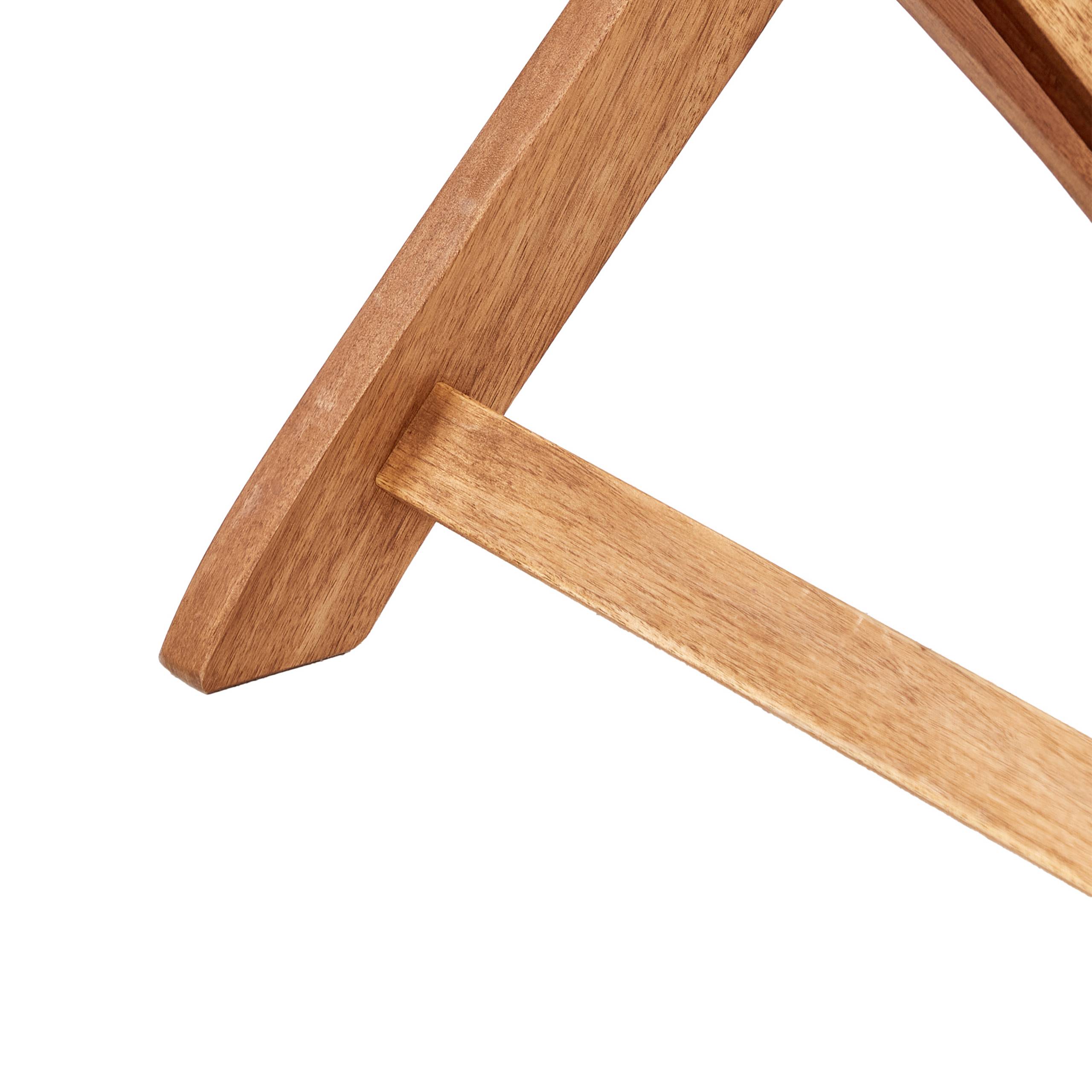 Beliani - Lot de 2 Chaises de Jardin en Bois avec Coussins Taupe Pliantes Salle à Manger Extérieur Style Rustique - Imagen 9