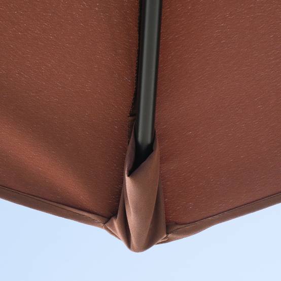 ComfortXL - Demi-Parasol Mural Acier avec Manivelle pour Balcon Terrasse 200x190 cm Café - ComfortXL Outdoor Living - Image 10