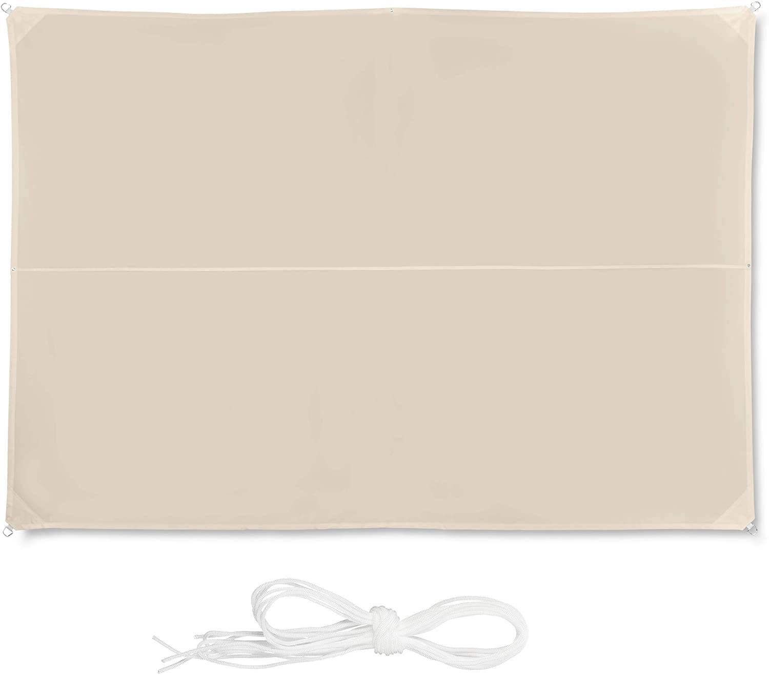 Helloshop26 - Voile d'ombrage rectangle 3 x 4 m beige - Imagen 1
