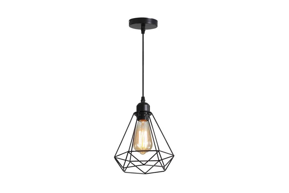 Entrepotbrico - Plafonnier suspension luminaire métal noir 20,5x25 cm - Image 1