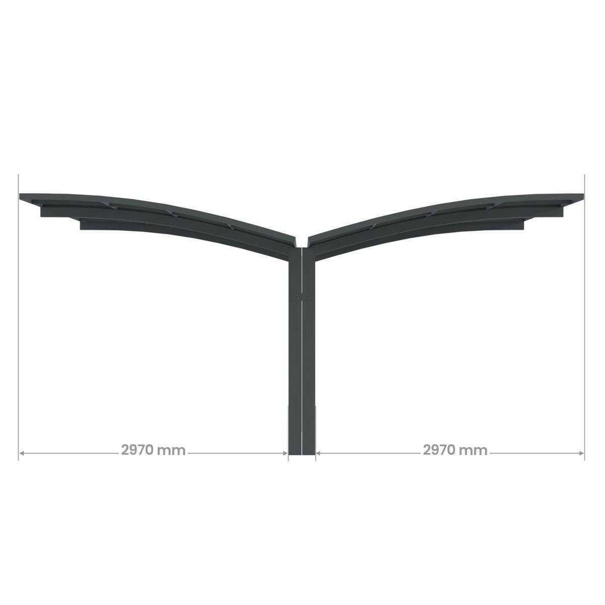 Direct Abris - Carport Aluminium Autoportant BOLTON - 500 x 600 - 2 Voiture - Toiture en Polycarbonate Traite Anti-UV - Image 7