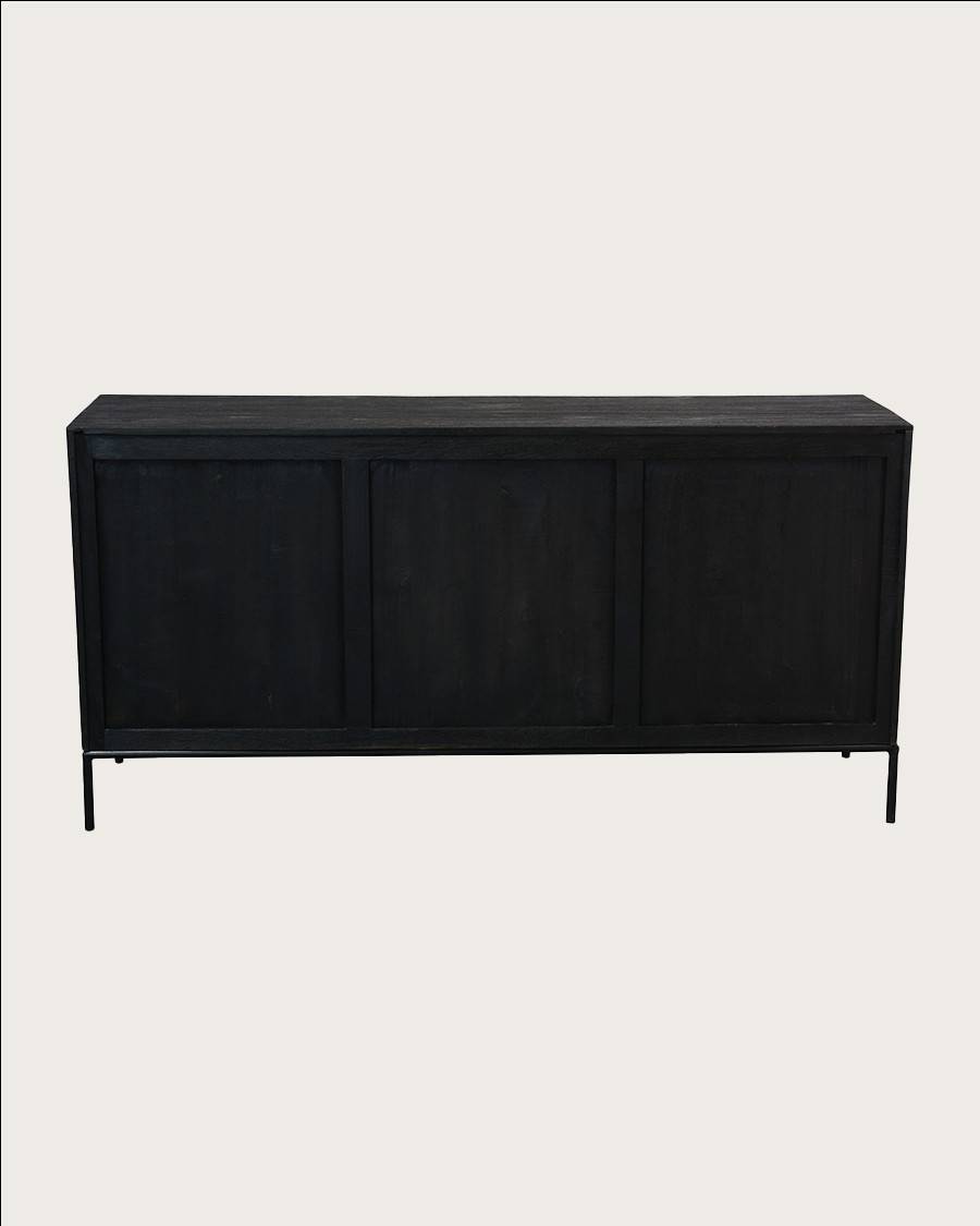 Indra - Buffet bas en teck recyclé bicolore 160 cm - UNIQKA - Imagen 7