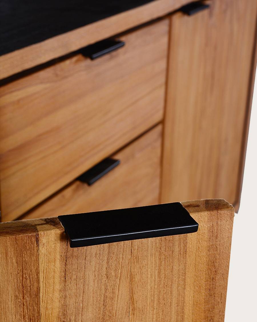 Indra - Buffet bas en teck recyclé bicolore 160 cm - UNIQKA - Imagen 10