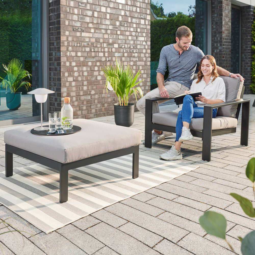 Salon de jardin aluminium HOME DELUXE RIO S - anthracite - Image 3