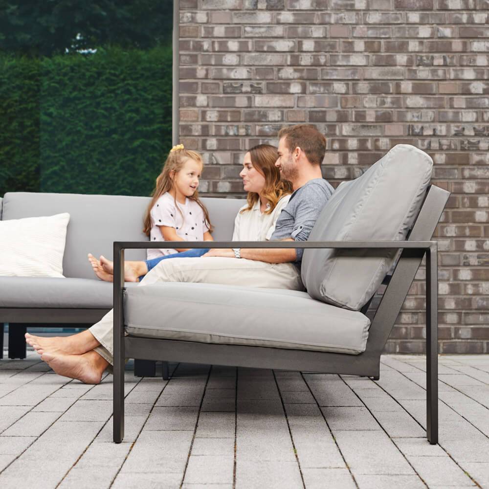 Salon de jardin aluminium HOME DELUXE RIO S - anthracite - Image 6