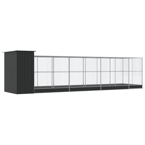 Grande Volière Acier Galvanisé Extension Argent 830x203x216cm - ComfortXL Outdoor Living - Image 5