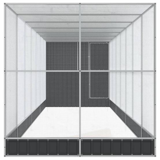Grande Volière Acier Galvanisé Extension Argent 830x203x216cm - ComfortXL Outdoor Living - Image 4