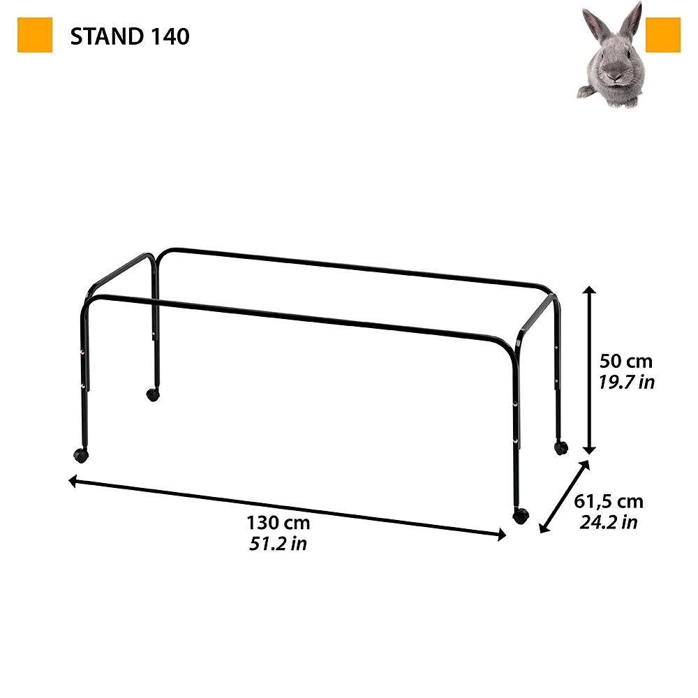 Ferplast - Supports pour cages à rongeurs Ferplast STAND 140 déplacement facile avec roulettes - Imagen 2