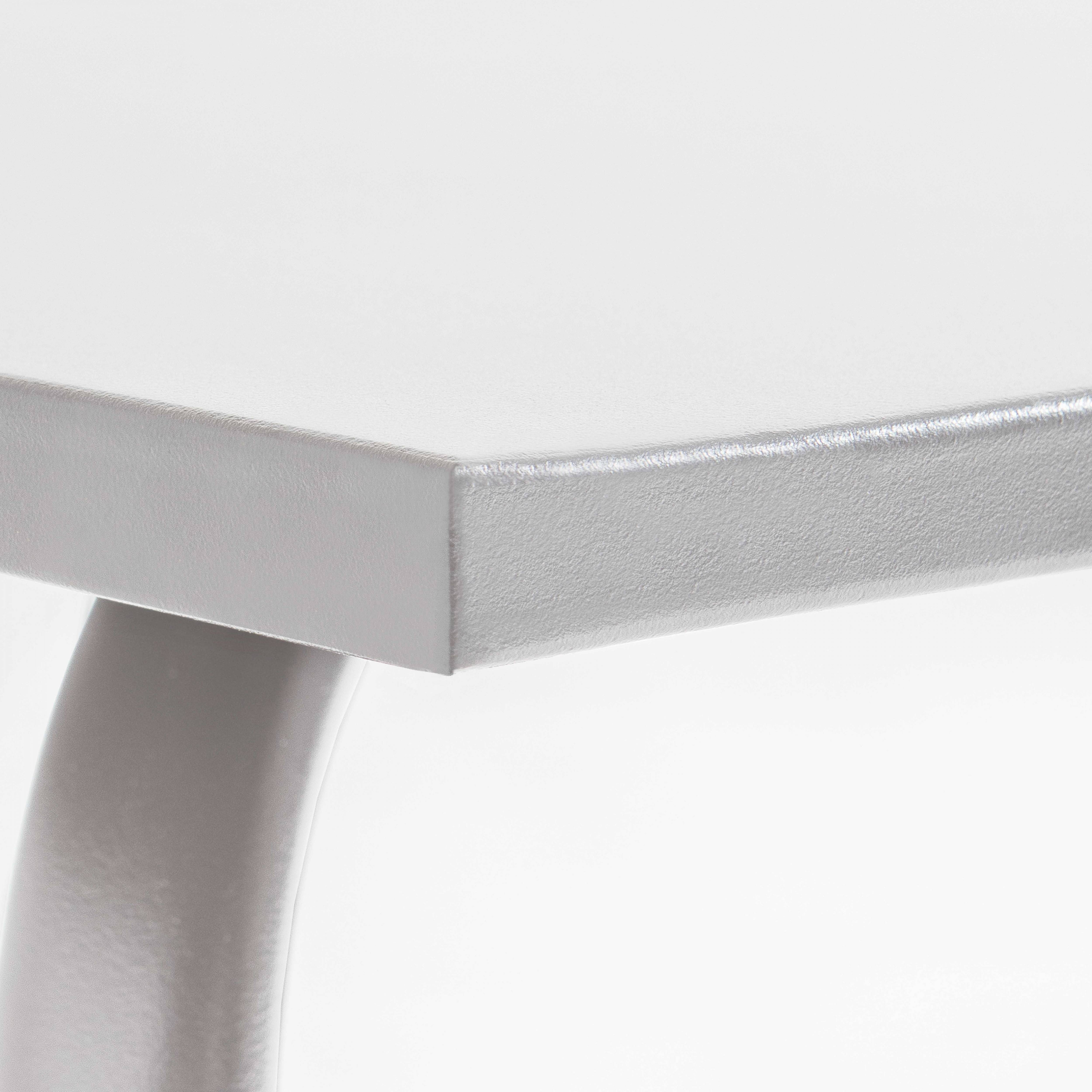 Oviala - Table de jardin rectangulaire en métal blanc  - Oviala - Imagen 5