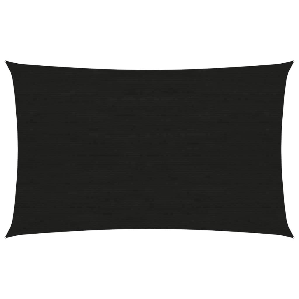 Helloshop26 - Voile d'ombrage 160 g/m² noir 2,5 x 4,5 m PEHD - Imagen 1