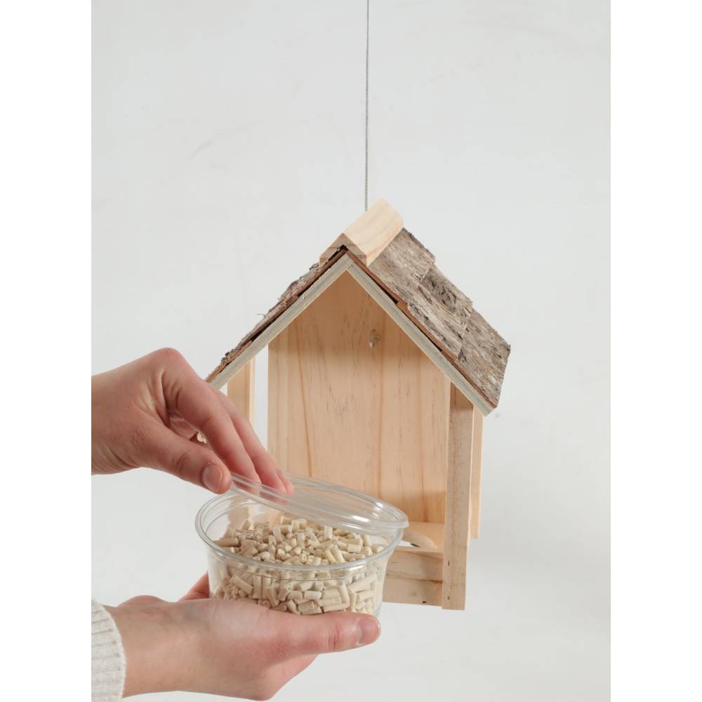 Zolux - Mangeoire Cup Castor 3 en 1 , toit en bois, pour oiseaux - Image 9