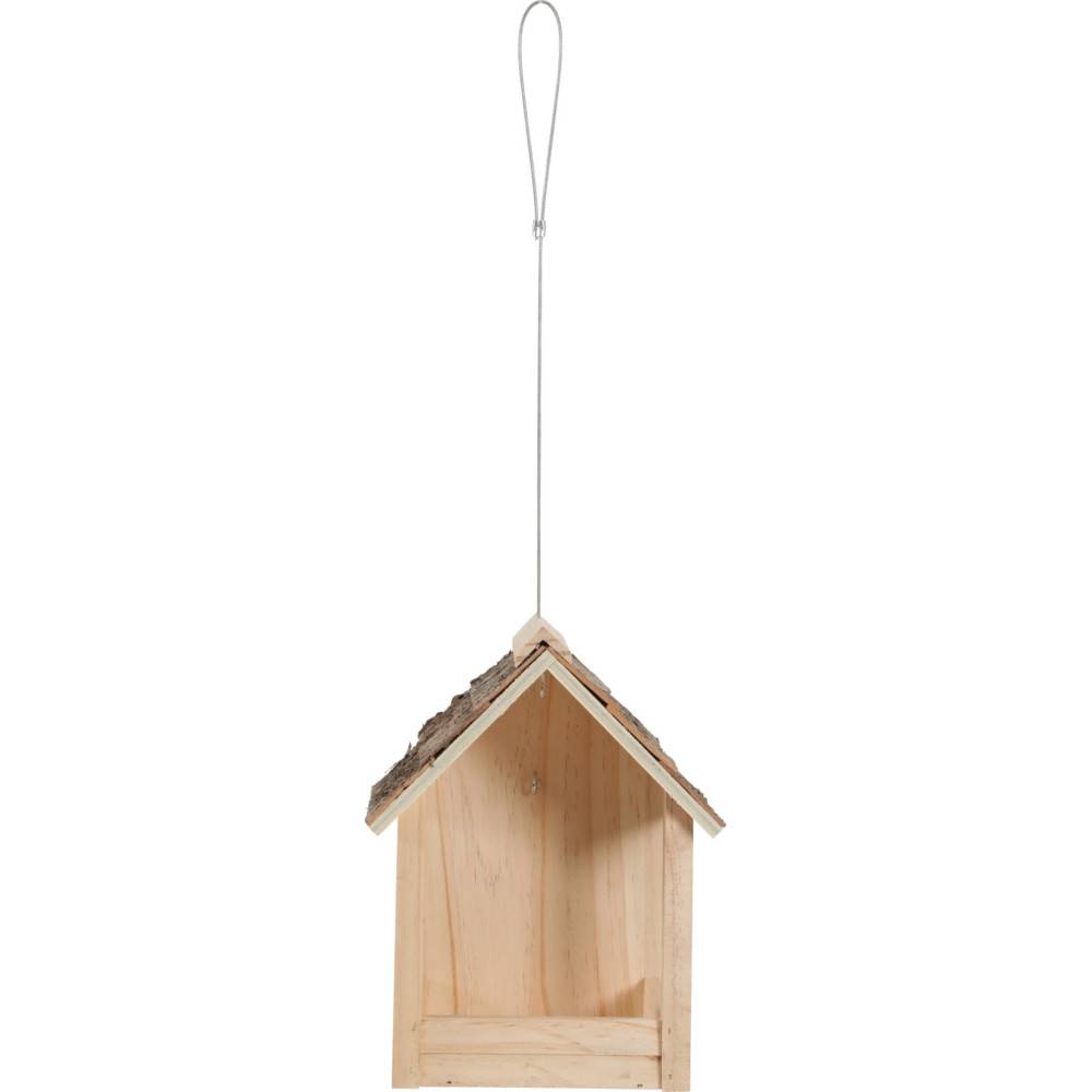Zolux - Mangeoire Cup Castor 3 en 1 , toit en bois, pour oiseaux - Imagen 2