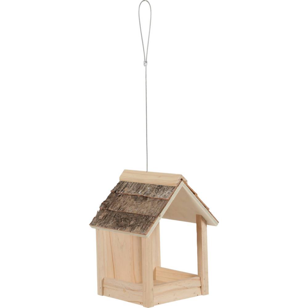 Zolux - Mangeoire Cup Castor 3 en 1 , toit en bois, pour oiseaux - Imagen 3