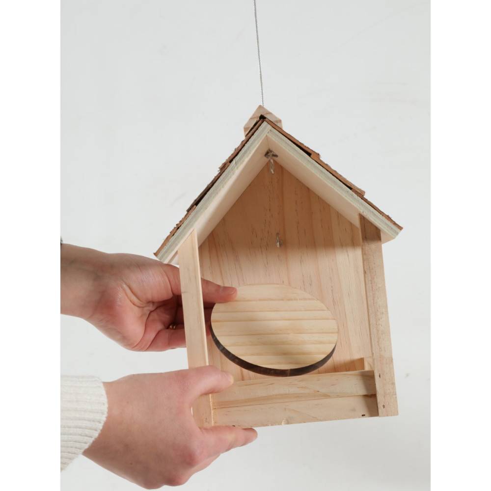 Zolux - Mangeoire Cup Castor 3 en 1 , toit en bois, pour oiseaux - Imagen 7