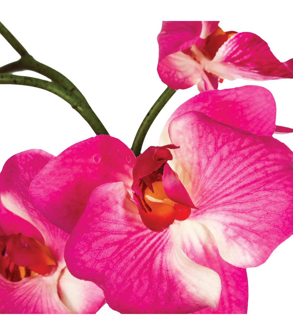 Composition florale d'Orchidées artificielles Vase en Céramique H 40 cm - Imagen 2