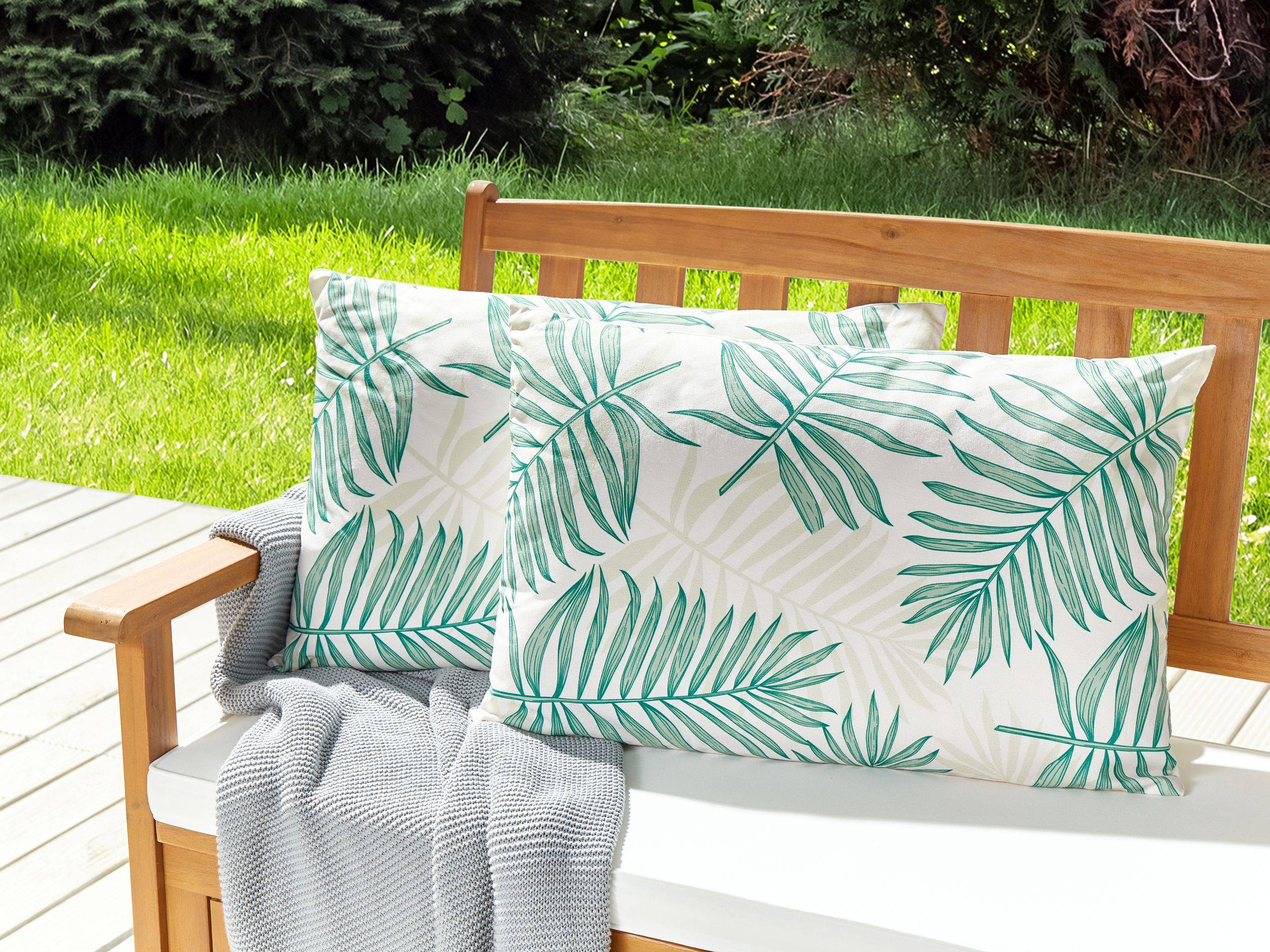 Beliani - Coussin d'extérieur Polyester Vert POGGIO - Beliani - Imagen 1