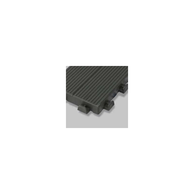 Jardinex - Lame de terrasse clipsable autoportante (finition striée) - Gris anthracite 116 x 14 cm - Jardinex - Imagen 4