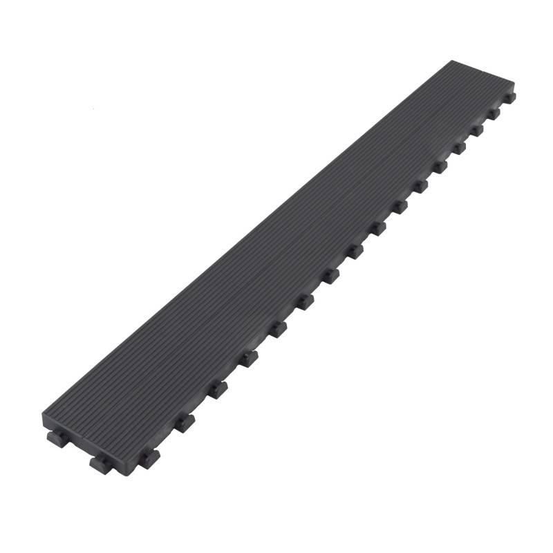 Jardinex - Lame de terrasse clipsable autoportante (finition striée) - Gris anthracite 116 x 14 cm - Jardinex - Imagen 1