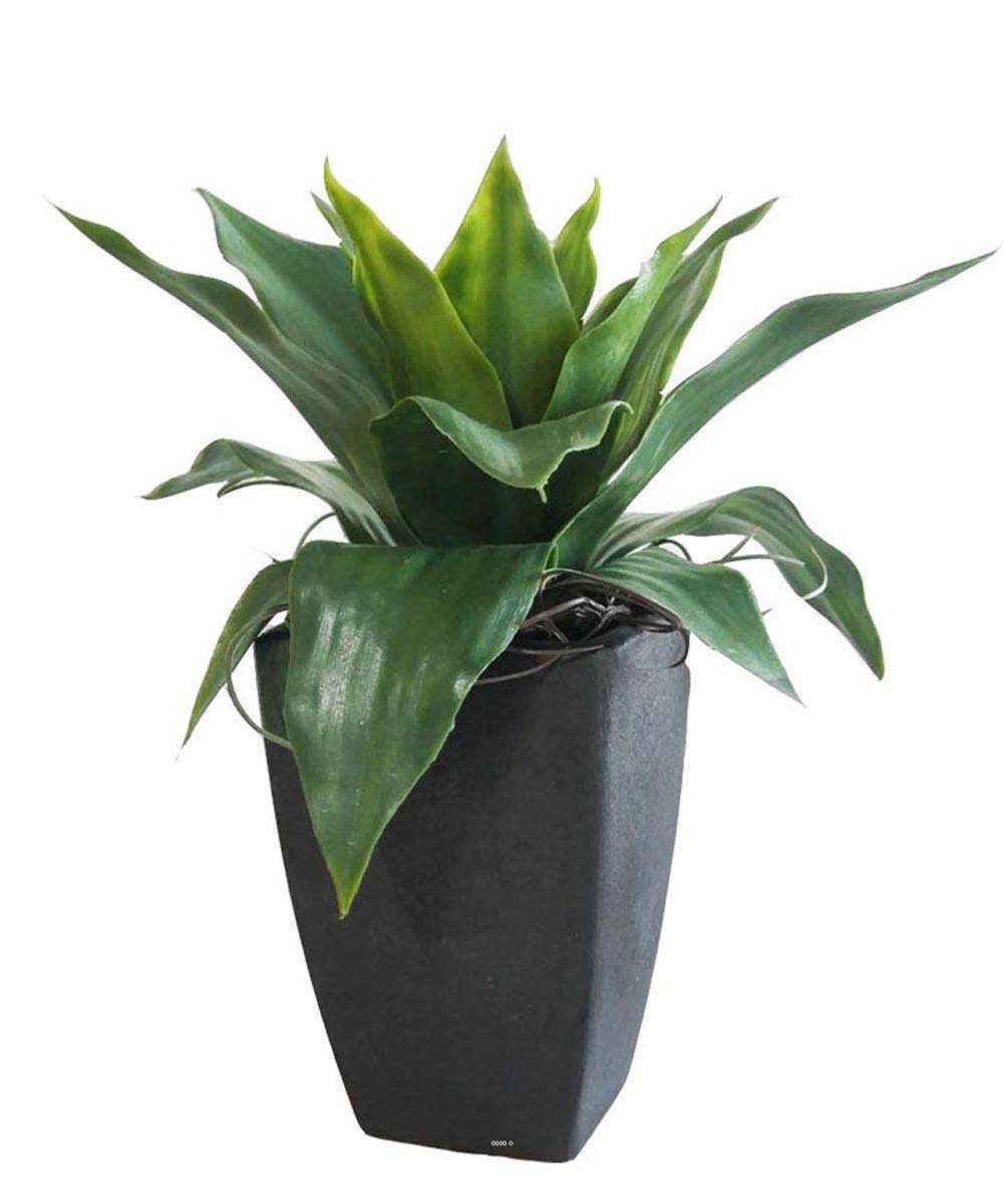 Artificielles - Agave Succulente plante artificielle cactée en pot H 35 cm Vert Type C - couleur: Vert - div: C