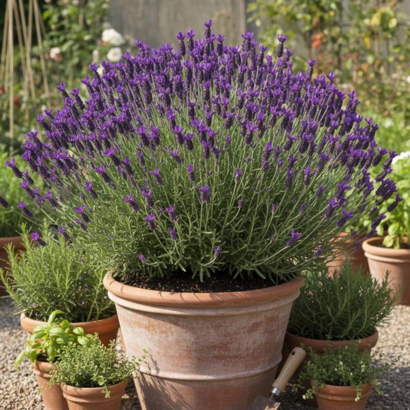 Lavande papillon Regal Splendour à fleurs Violette/ - feuillage Persistant - Pot de 3L - 20/40 cm - Imagen 2