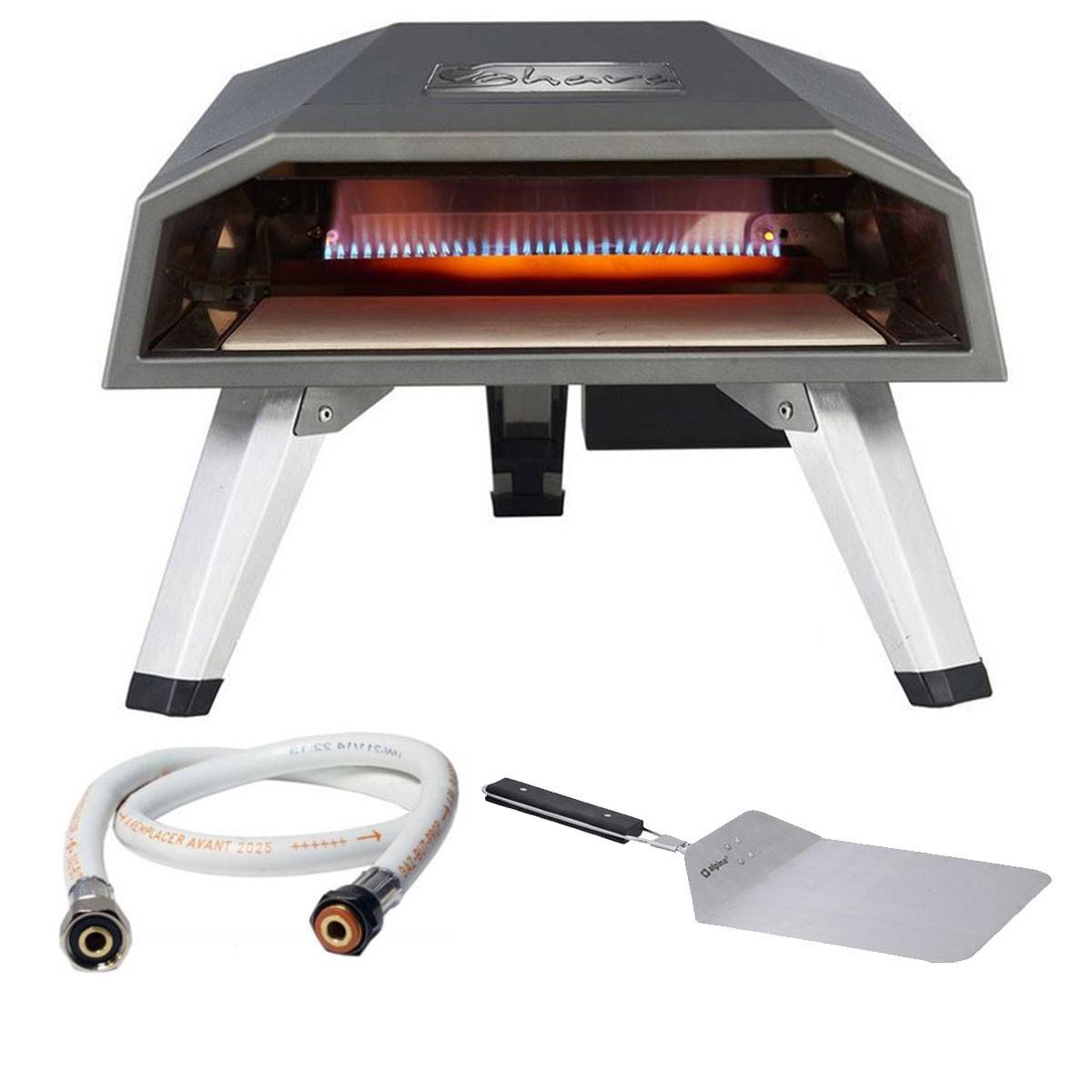 Four à pizza gaz + Pelle à pizza incluse Four pizza portatif Four à pizza exterieur Cuisson 450°C 3 min Piezo - Imagen 1