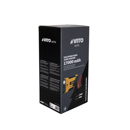 Chargeur de Batterie 12V 17000mAh Démarreur Station de charge portable VITO - Imagen 7