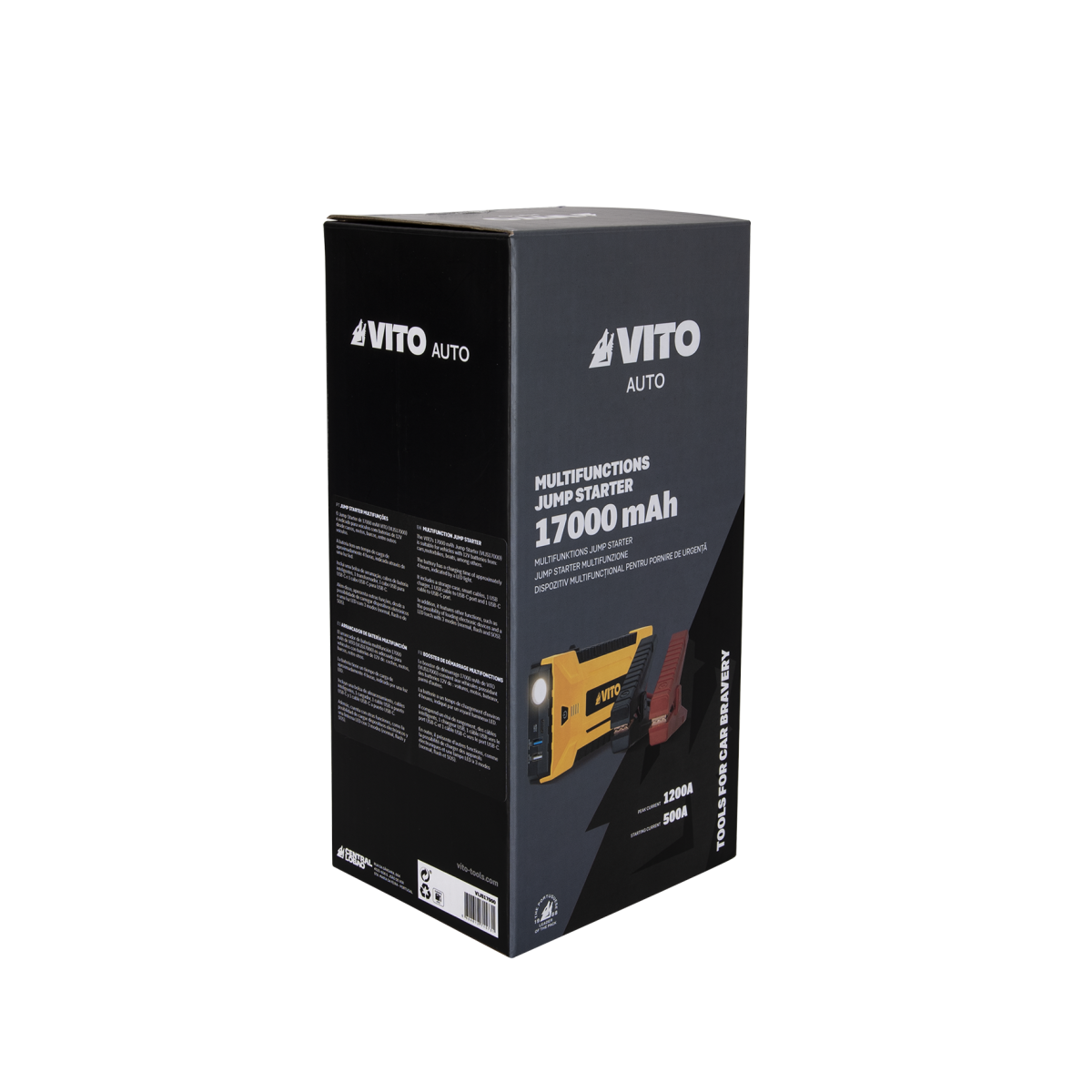 Chargeur de Batterie 12V 17000mAh Démarreur Station de charge portable VITO - Imagen 7