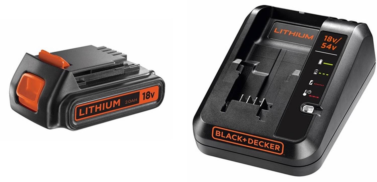 STARTER KIT - Batterie Slide Pack LITHIUM 18 volts 2Ah + chargeur 2 Ah BLACK+DECKER BDC2A20-QW - Image 2
