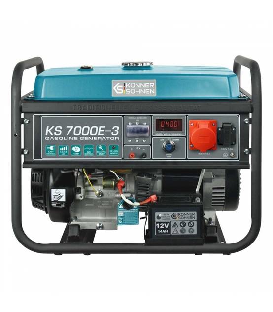 Générateur à essence 400V 5,5 kW avec démarrage électrique - Könner & Söhnen KS 7000E-3 - Image 1