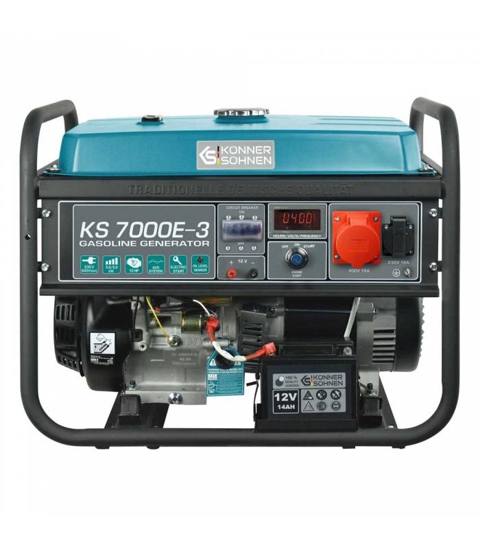 Générateur à essence 400V 5,5 kW avec démarrage électrique - Könner & Söhnen KS 7000E-3 - Image 1