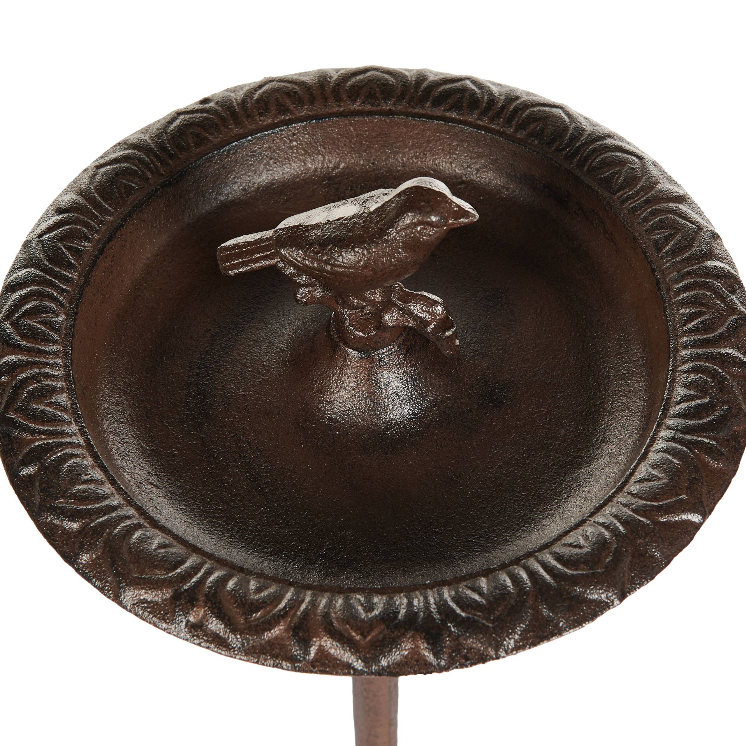 Beliani - Bassin à oiseaux Métal Marron SWALLOW - 24x24x50- Beliani - Image 7
