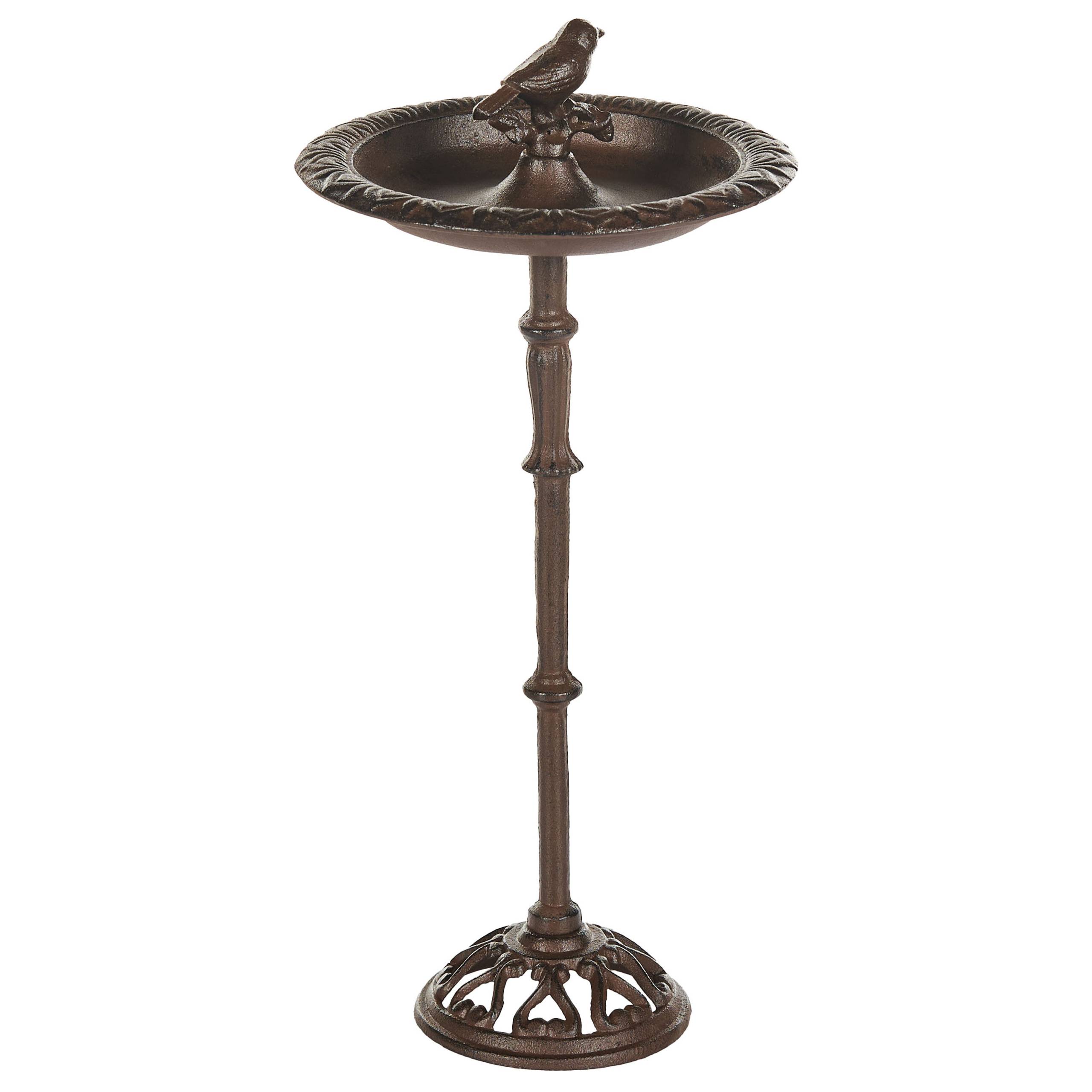 Beliani - Bassin à oiseaux Métal Marron SWALLOW - 24x24x50- Beliani - Image 5