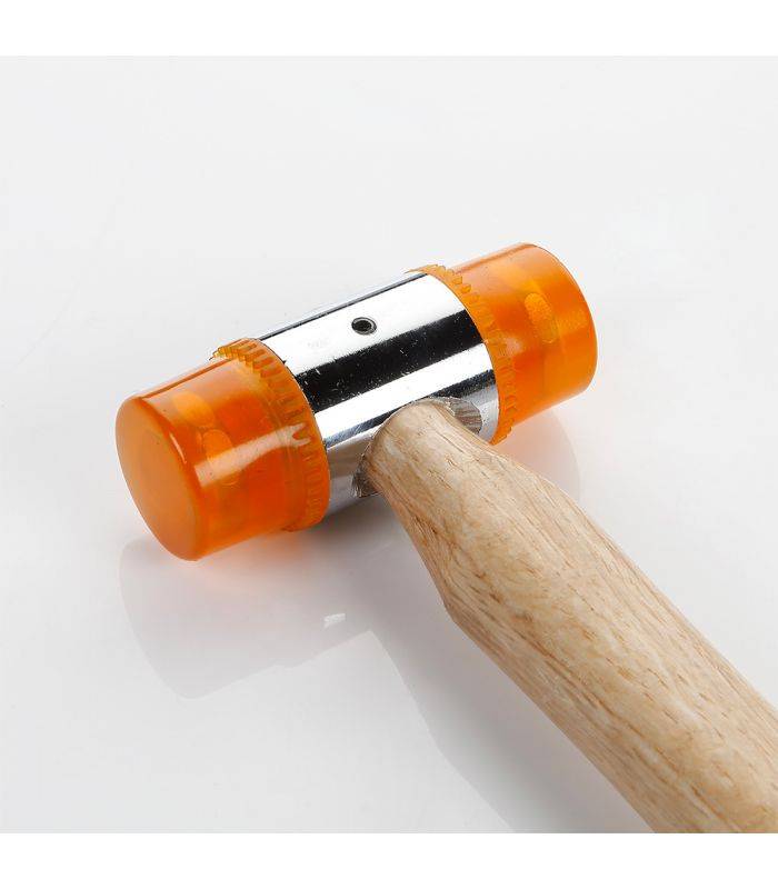 Marteau à embouts pvc 40 mm manche bois alyco orange ALYCO 170178 - Image 1