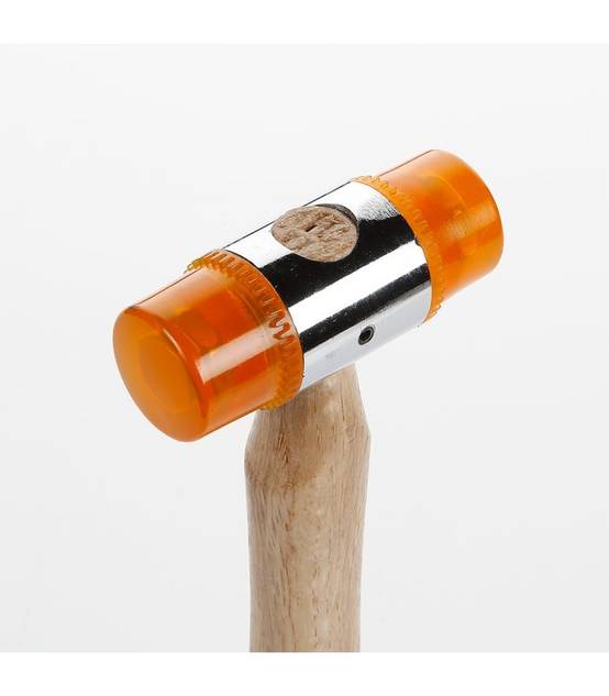 Marteau à embouts pvc 40 mm manche bois alyco orange ALYCO 170178 - Image 4
