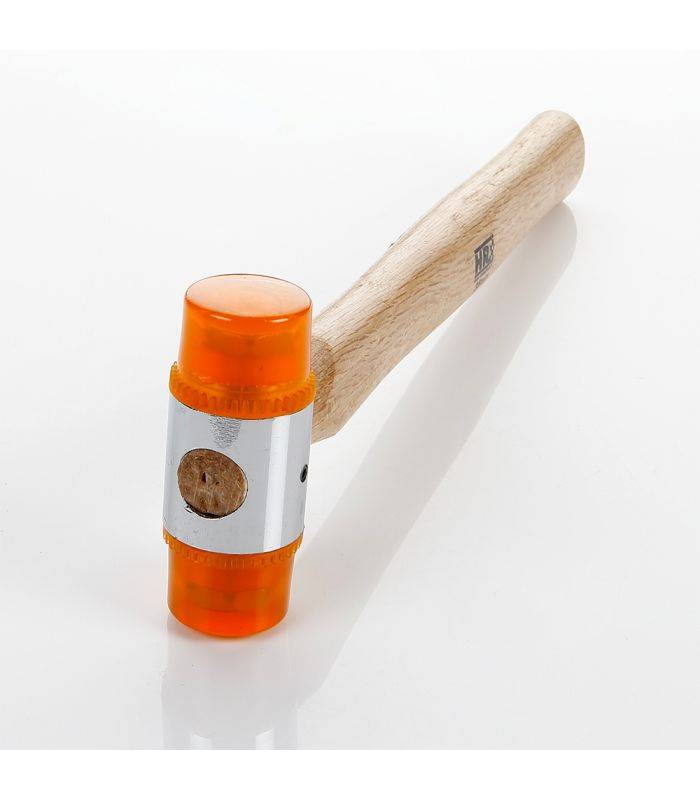 Marteau à embouts pvc 40 mm manche bois alyco orange ALYCO 170178 - Image 3