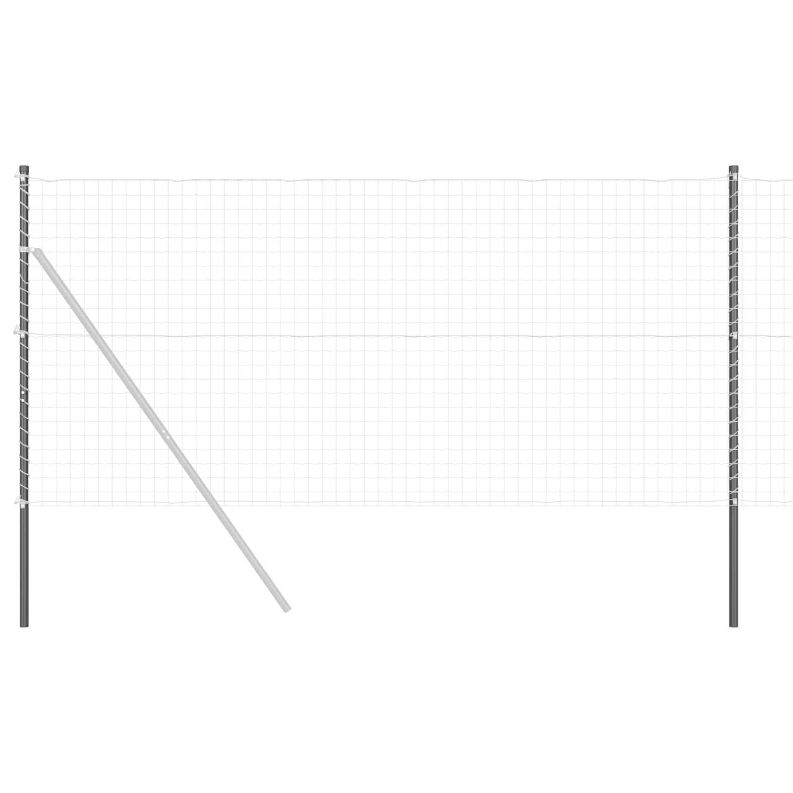 Poteau de clôture acier peint par poudre gris 3,2 x 3,2 x 160 cm, Poids :2.6kg - PANGIVO - Image 2