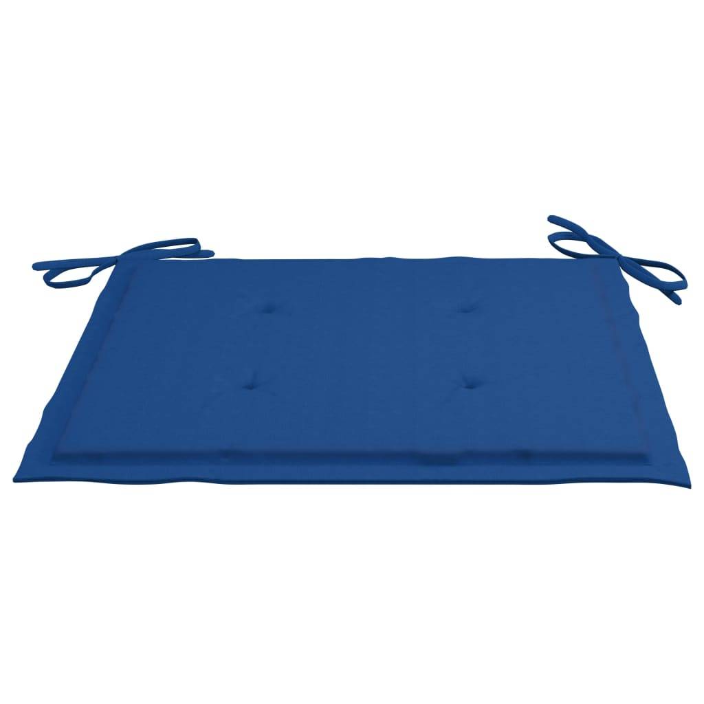 Chaises de jardin empilables teck solide bleu royal 60 x 57.5 x 90 cm - PANGIVO - Image 9