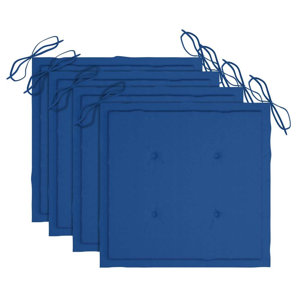 Chaises de jardin empilables teck solide bleu royal 60 x 57.5 x 90 cm - PANGIVO - Image 7