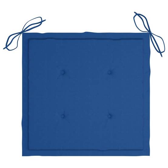 Chaises de jardin empilables teck solide bleu royal 60 x 57.5 x 90 cm - PANGIVO - Image 10